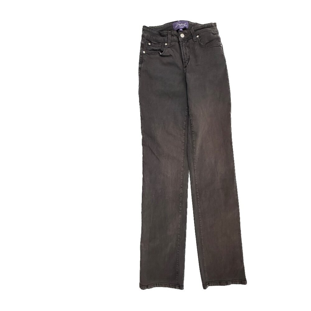 NYDJ Straight Leg Women's size 0 Fades‎ from black to brown Denim Jeans